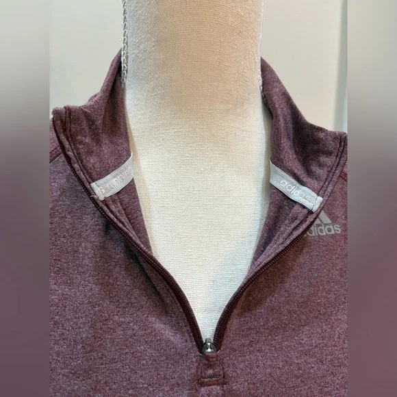 Adidas Running Climalite Quarter Zip Long Sleeve Pullover Size medium - Picture 6 of 12